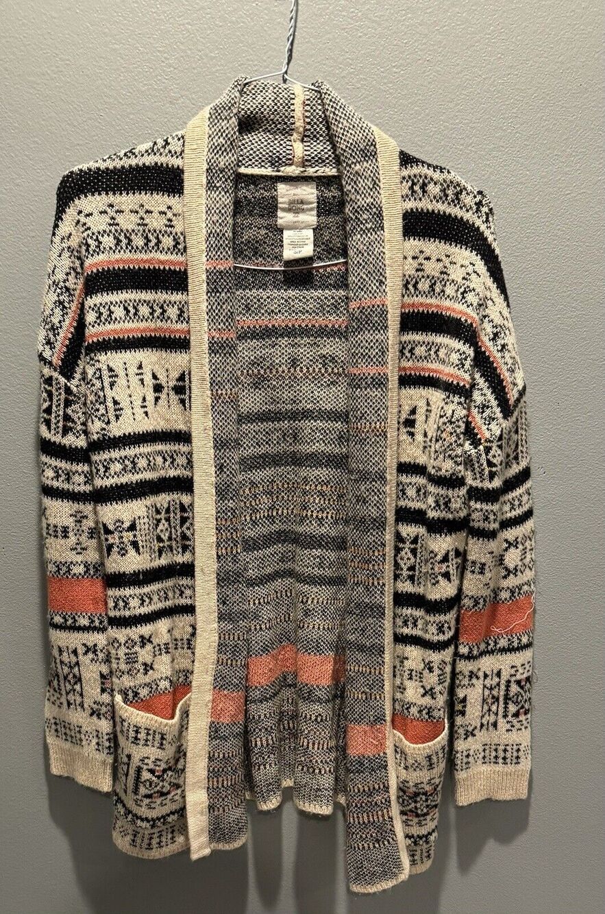 Billabong S Open Cardigan Sweater Aztec Print